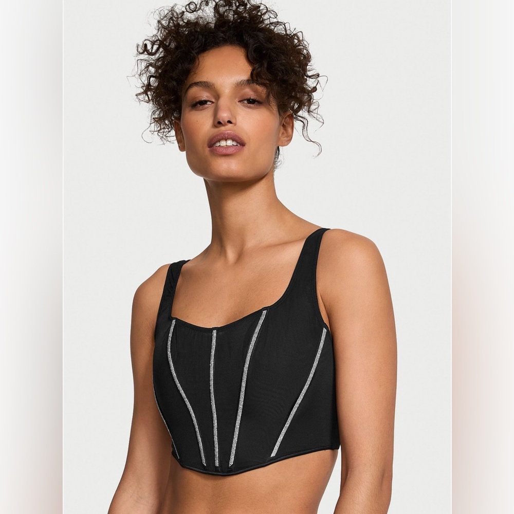 Victoria’s Secret Sheer Shine Corset Top ~ Med. DD ~ NWT!